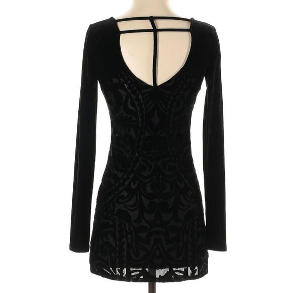 Free People Boogie Nights Gothic Brocade Damask Jacquard Stretchy Dress - Picture 2 of 7